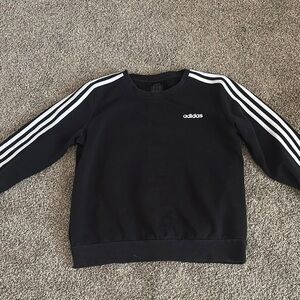 Adidas Black Sweatshirt with White Stripes